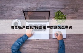 股票账户信息?股票账户信息怎么查询